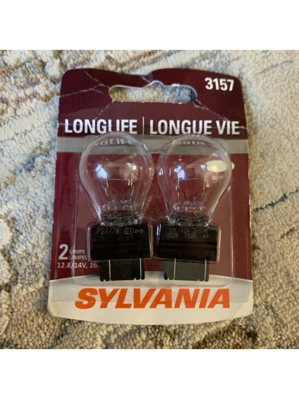 Sylvania Long Life 3157 Two Bulbs Brake Light Stop Tail Parking Replacement OE